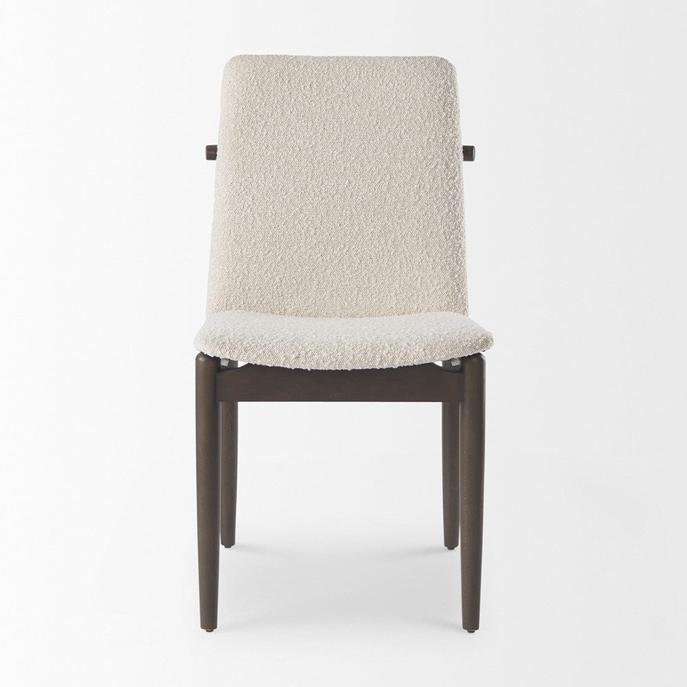 Mercana - Cavett Cream Boucle Upholstered Seat W/Dark Brown Wood Frame Dining Chair (Set of 2) - 69835 view 2