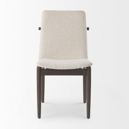 Mercana - Cavett Cream Boucle Upholstered Seat W/Dark Brown Wood Frame Dining Chair (Set of 2) - 69835 view 2