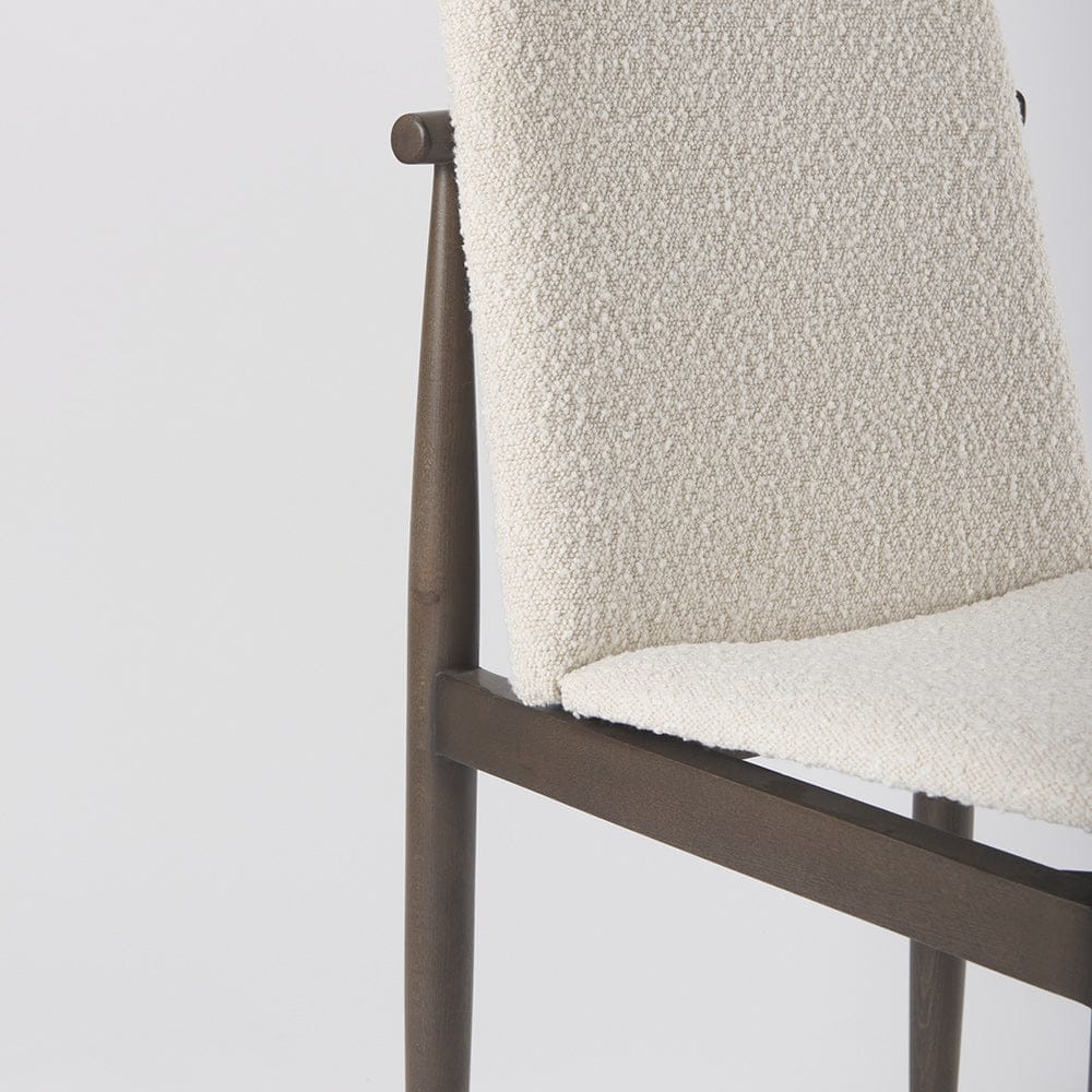 Mercana - Cavett Cream Boucle Upholstered Seat W/Dark Brown Wood Frame Dining Chair (Set of 2) - 69835 view 8