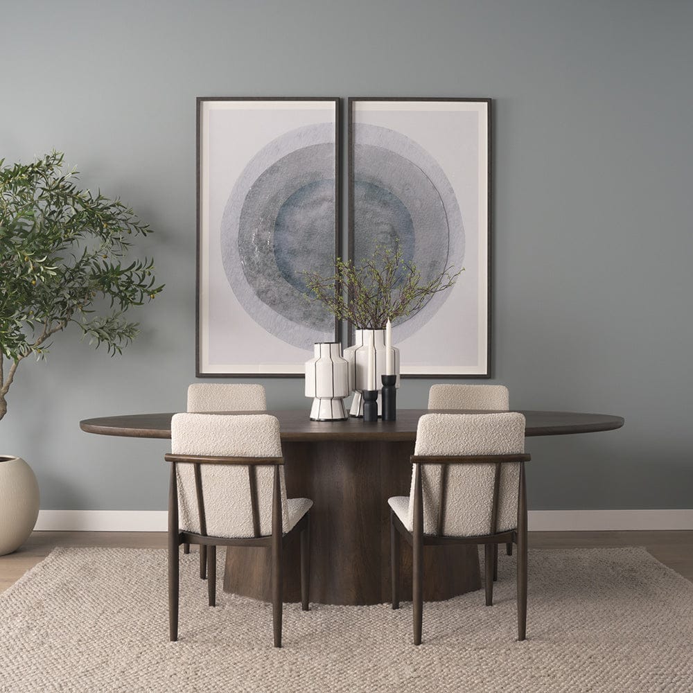 Mercana - Cavett Cream Boucle Upholstered Seat W/Dark Brown Wood Frame Dining Chair (Set of 2) - 69835 view 13