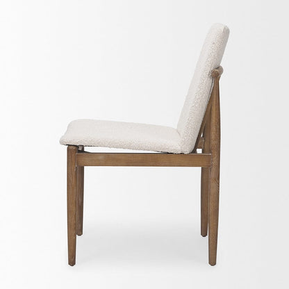 Mercana - Cavett Cream Boucle Upholstered Seat W/Light Brown Wood Frame Dining Chair (Set of 2) - 69834 view 3