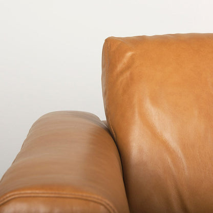 Mercana - Cedrick 90.6L x 36.6W x 31.5H Tan Leather Sofa - 69695 view 6