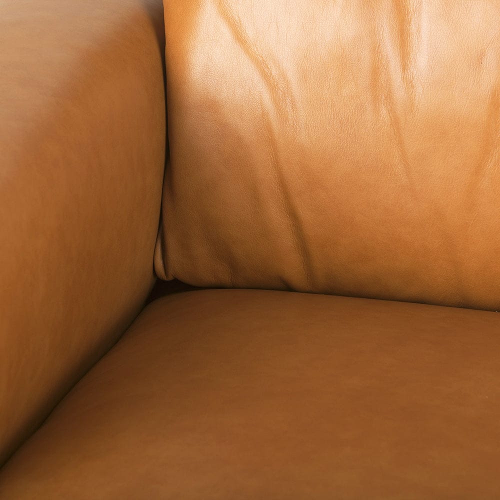 Mercana - Cedrick 90.6L x 36.6W x 31.5H Tan Leather Sofa - 69695 view 8