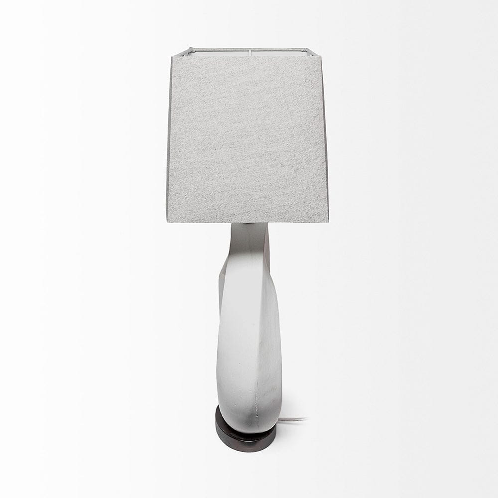 Mercana - Celtica 26.8"H White Resin Ring-Shaped Base Table Lamp - 68337 view 2