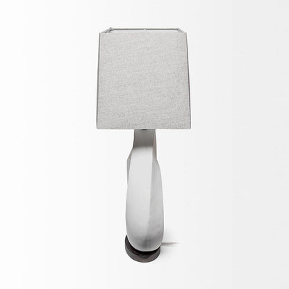 Mercana - Celtica 26.8"H White Resin Ring-Shaped Base Table Lamp - 68337 view 2