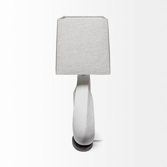 Mercana - Celtica 26.8"H White Resin Ring-Shaped Base Table Lamp - 68337 view 2
