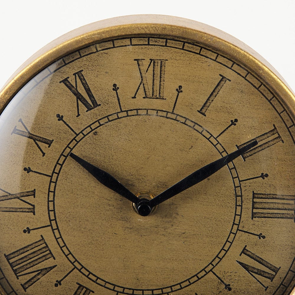 Mercana - Chadwick Antiqued Brass Duck Leg Table Clock - 63115 view 5