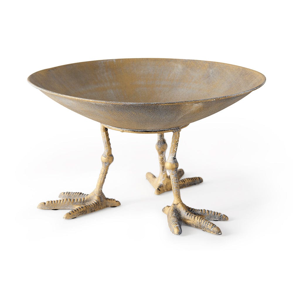 Mercana - Chadwick II 13L x 13W Gold Metal Webbed Feet Bowl - 67219 view 1