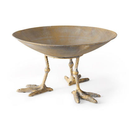 Mercana - Chadwick II 13L x 13W Gold Metal Webbed Feet Bowl - 67219 view 1