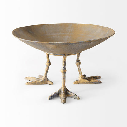 Mercana - Chadwick II 13L x 13W Gold Metal Webbed Feet Bowl - 67219 view 3