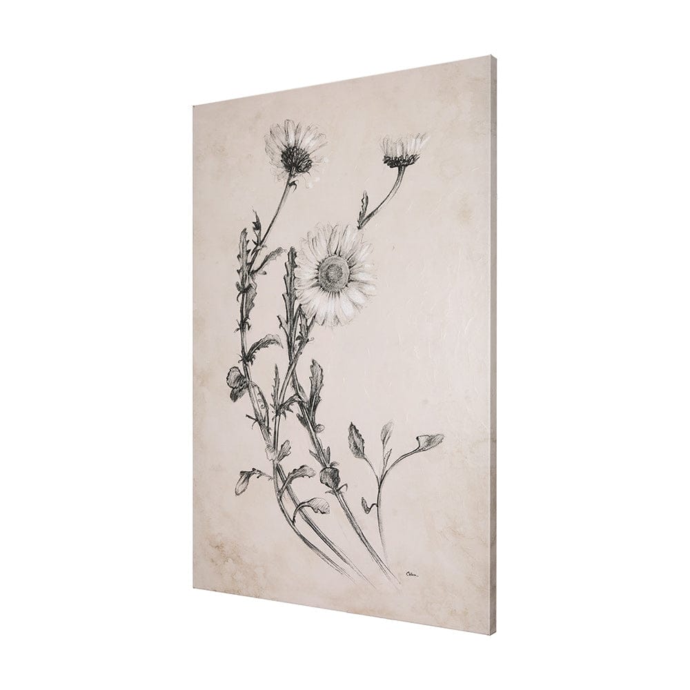 Mercana - Chamomile Drawing I by Mercana Studio a Hand Embellished Textured Canvas - 102451-S view 2