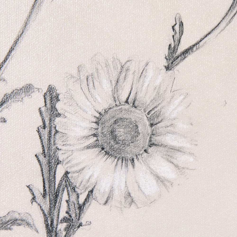 Mercana - Chamomile Drawing I by Mercana Studio a Hand Embellished Textured Framed Art Print - 14784 view 9