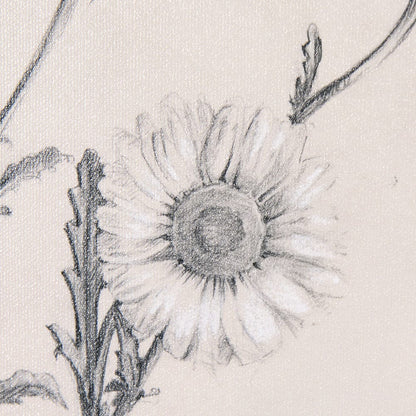 Mercana - Chamomile Drawing I by Mercana Studio a Hand Embellished Textured Framed Art Print - 14784 view 9