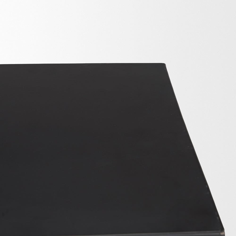 Mercana - Charles Matte Black Metal w/ Wood Shelf Square Accent Table - 70745 view 5
