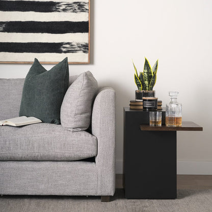 Mercana - Charles Matte Black Metal w/ Wood Shelf Square Accent Table - 70745 view 8