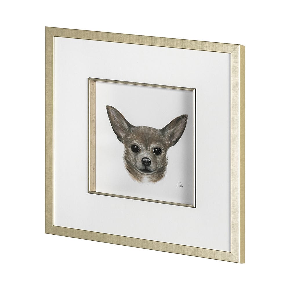 Mercana - Charlote Chihuahua by Mercana Studio Hand Embellished Textured Framed Art Print Matted under Glass - 13378 view 2