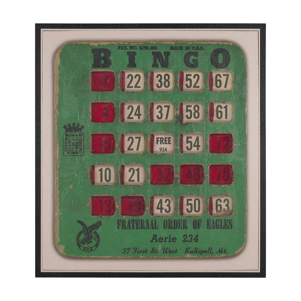 Mercana - Chasing Numbers I Bingo Card by Mercana Studio a Hand Embellished Textured Framed Canvas - 102661-FL view 1