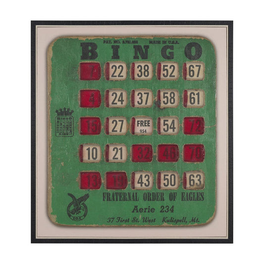 Mercana - Chasing Numbers I Bingo Card by Mercana Studio a Hand Embellished Textured Framed Canvas - 102661-FL view 1