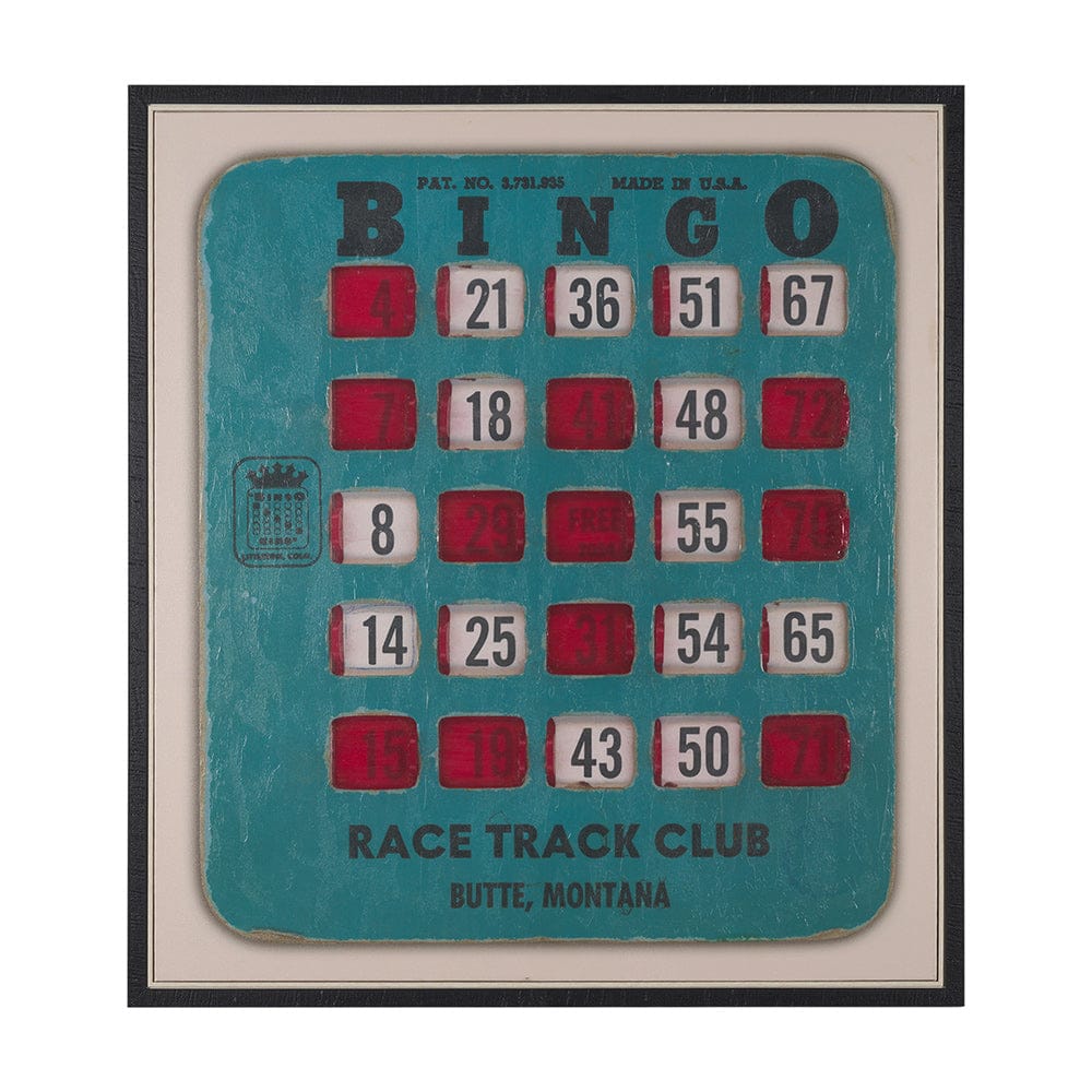 Mercana - Chasing Numbers II Bingo Card by Mercana Studio a Hand Embellished Textured Framed Canvas - 102662-FL view 1