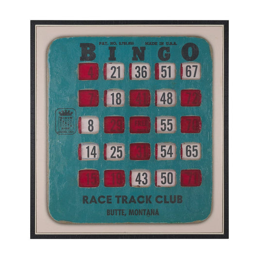 Mercana - Chasing Numbers II Bingo Card by Mercana Studio a Hand Embellished Textured Framed Canvas - 102662-FL view 1