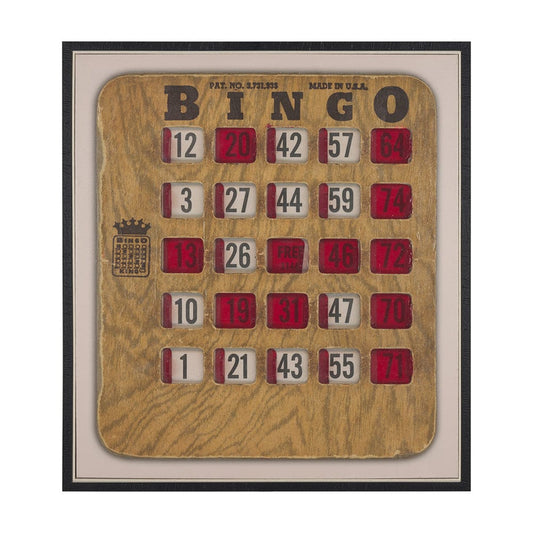 Mercana - Chasing Numbers III Bingo Card by Mercana Studio a Hand Embellished Textured Framed Canvas - 102663-FL view 1