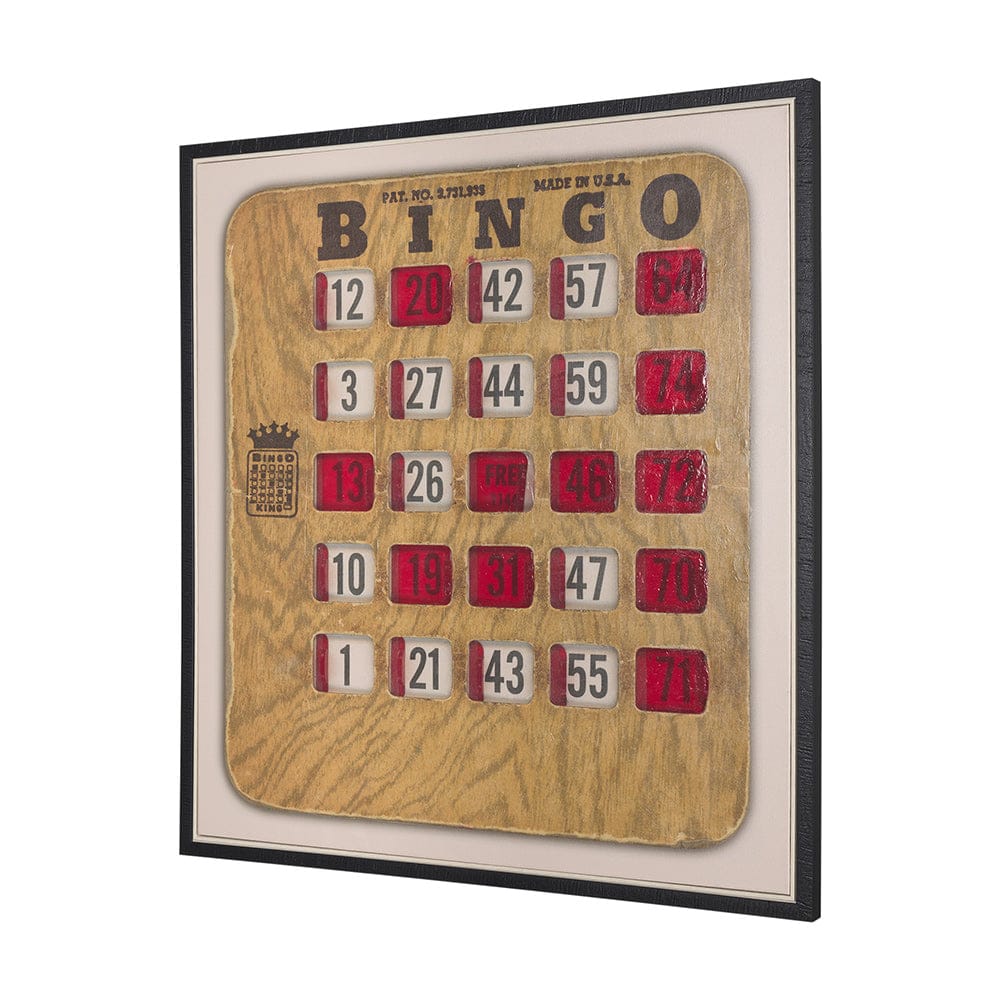 Mercana - Chasing Numbers III Bingo Card by Mercana Studio a Hand Embellished Textured Framed Canvas - 102663-FL view 2