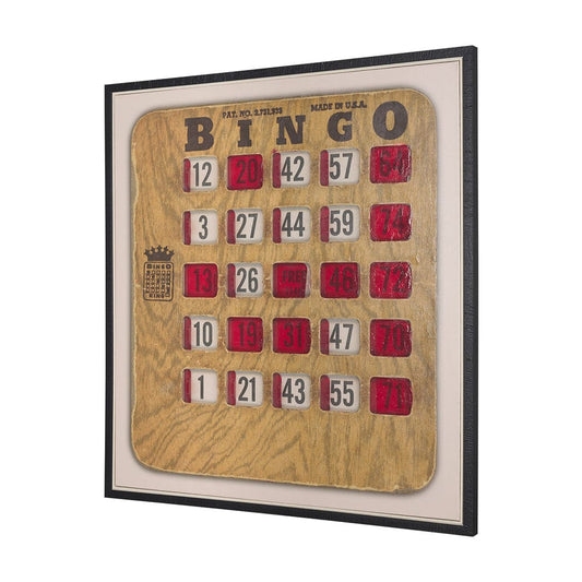 Mercana - Chasing Numbers III Bingo Card by Mercana Studio a Hand Embellished Textured Framed Canvas - 102663-FL view 2