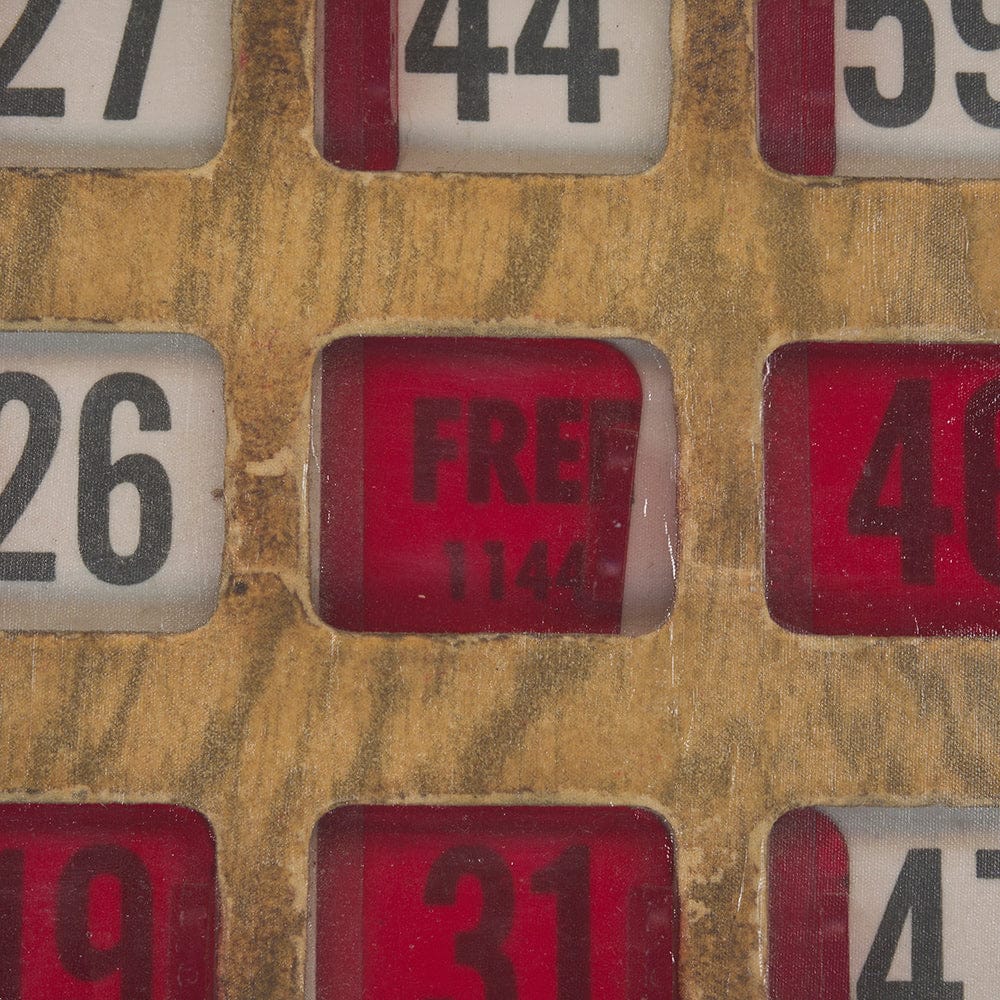 Mercana - Chasing Numbers III Bingo Card by Mercana Studio a Hand Embellished Textured Framed Canvas - 102663-FL view 6