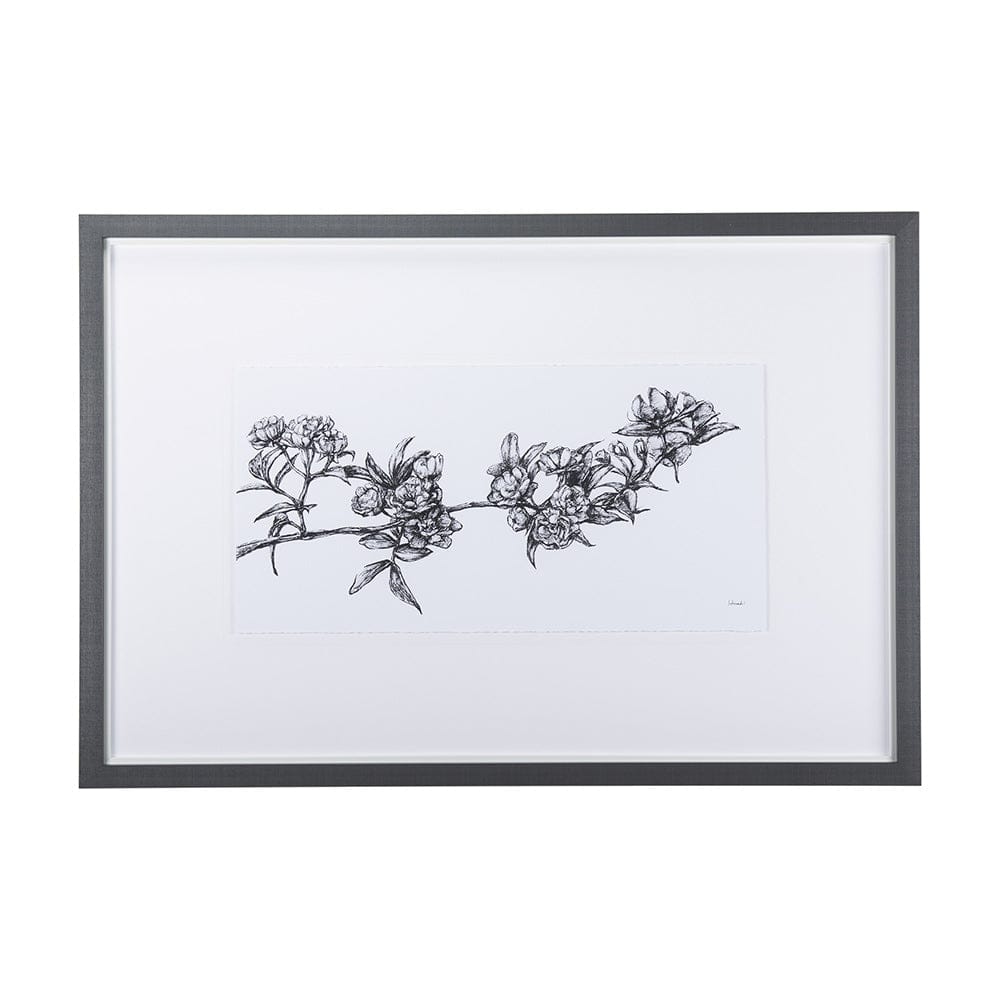 Mercana - Cherry Blossom I by Mercana Studio a Hand Embellished Textured Framed Art Print Matted under Glass - 14438 view 1