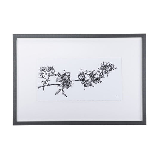 Mercana - Cherry Blossom I by Mercana Studio a Hand Embellished Textured Framed Art Print Matted under Glass - 14438 view 1