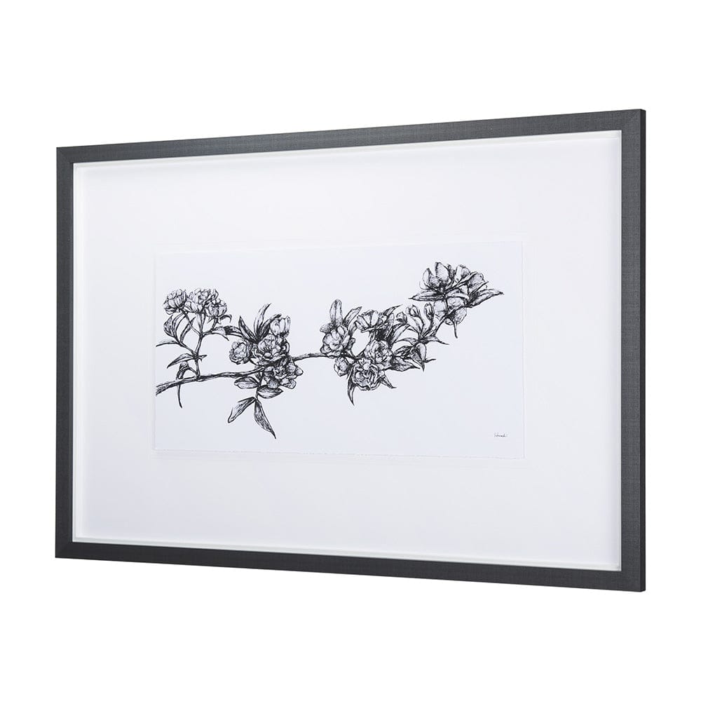 Mercana - Cherry Blossom I by Mercana Studio a Hand Embellished Textured Framed Art Print Matted under Glass - 14438 view 2