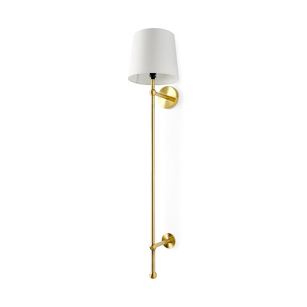 Mercana - Chester 10x47 Gold Metal and Cream Fabric Shade Wall Sconce - 68968_CLOSEOUT view 1