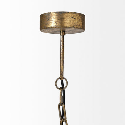 Mercana - Chiron II 36L x 36W x 38H Gold Metal Globe Six Bulb Chandelier - 68430 view 3