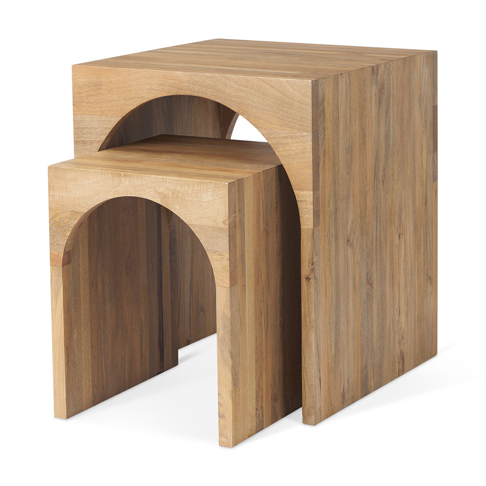 Mercana - Chloe 20.0L x 20.0W x 24.0H Cottage Wood Nesting Accent Tables (Set of 2) - 69915 view 1