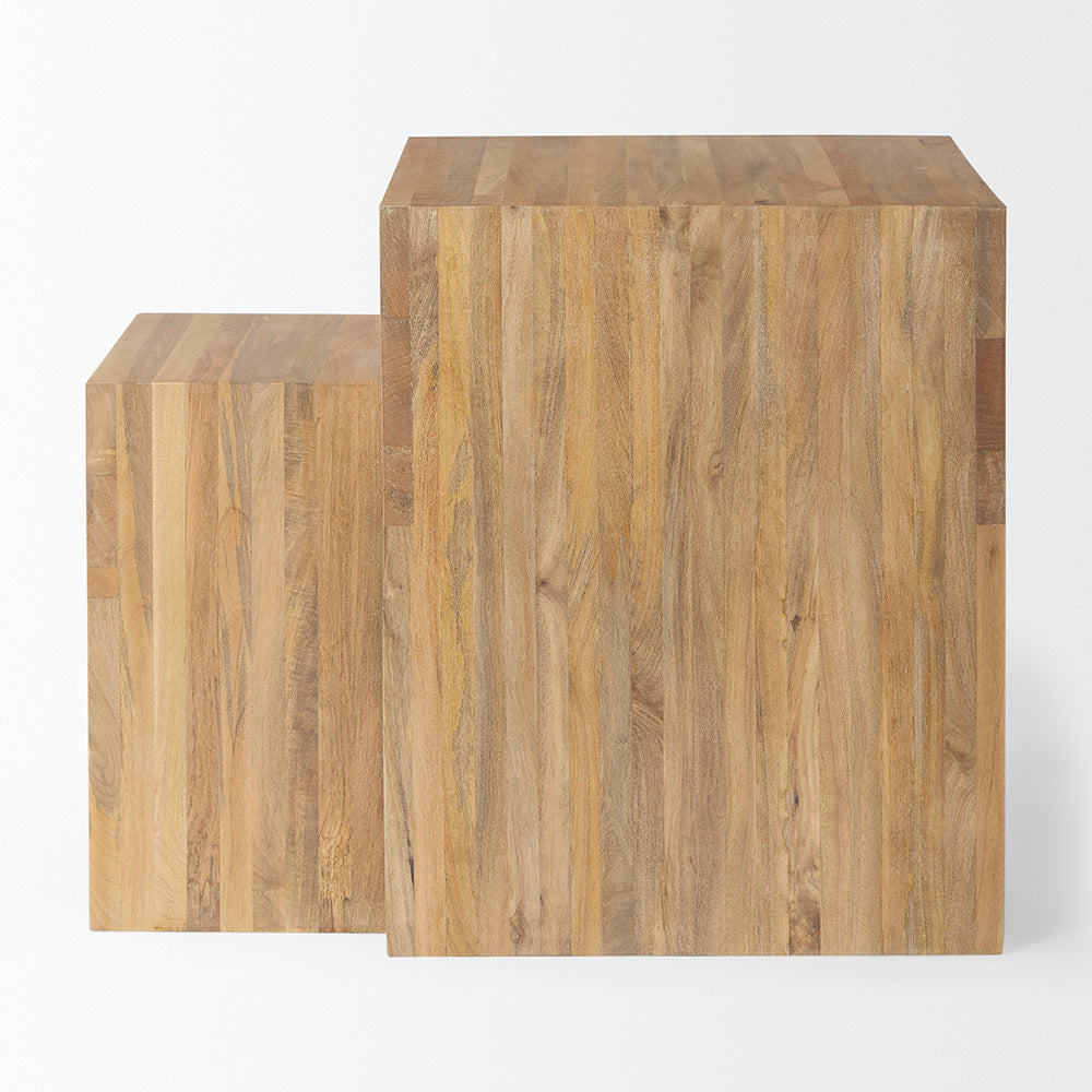Mercana - Chloe 20.0L x 20.0W x 24.0H Cottage Wood Nesting Accent Tables (Set of 2) - 69915 view 3