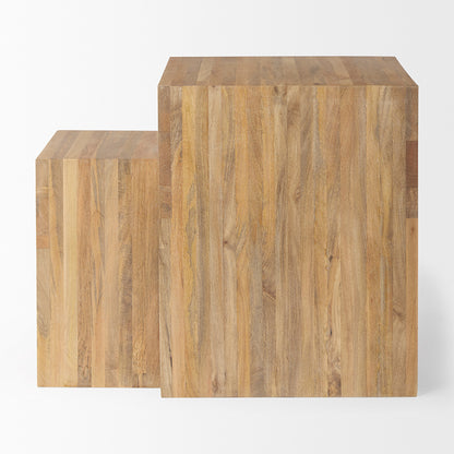 Mercana - Chloe 20.0L x 20.0W x 24.0H Cottage Wood Nesting Accent Tables (Set of 2) - 69915 view 3