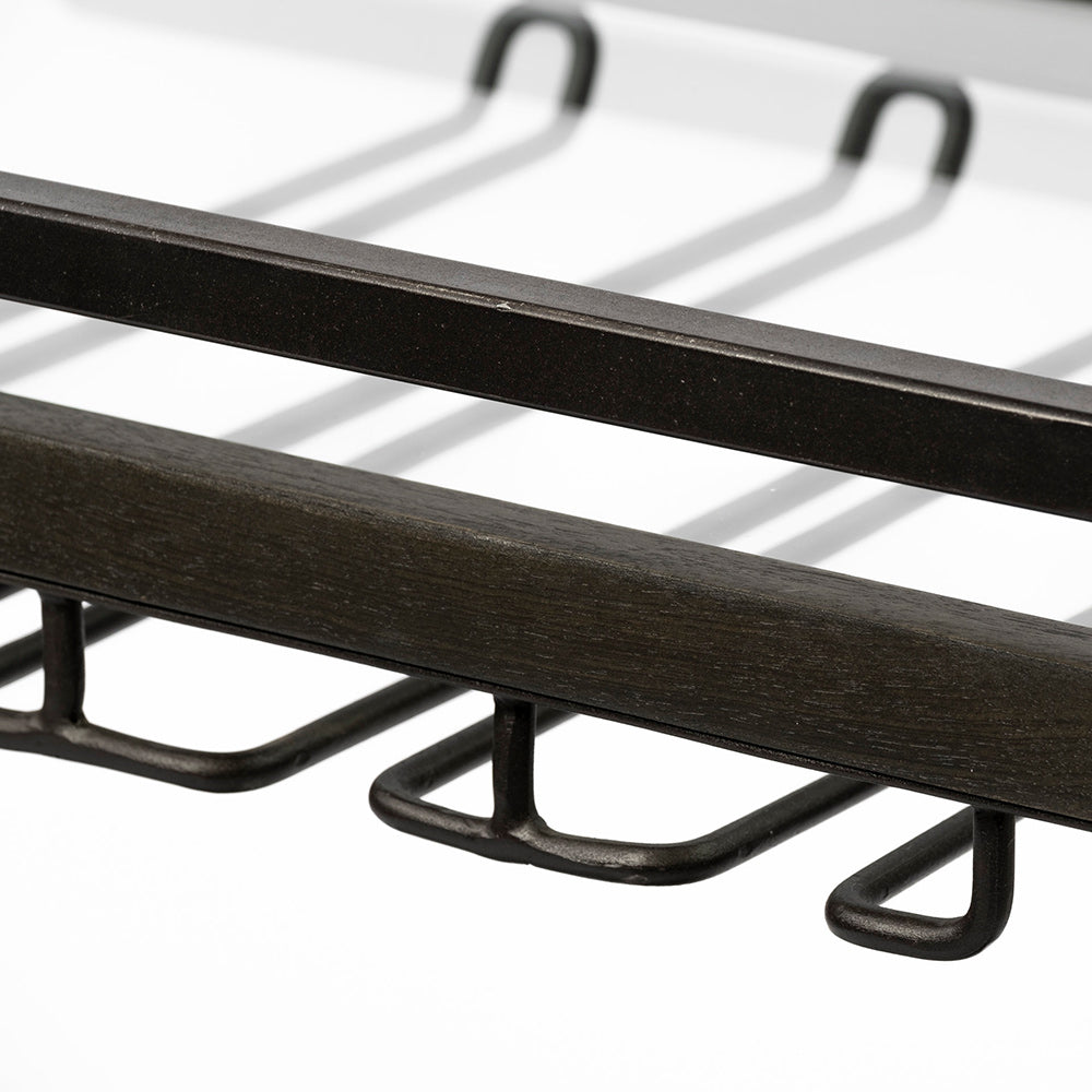 Mercana - Chriselle Black Metal And Glass Two Tier Bar Cart - 69086_CLOSEOUT view 8