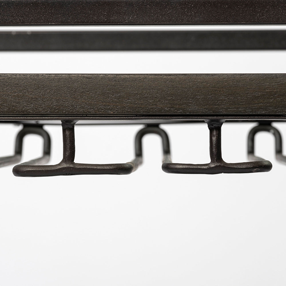 Mercana - Chriselle Black Metal And Glass Two Tier Bar Cart - 69086_CLOSEOUT view 9