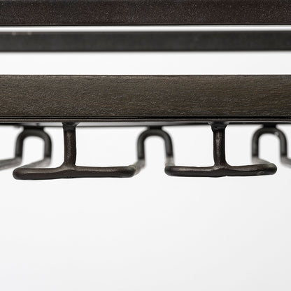 Mercana - Chriselle Black Metal And Glass Two Tier Bar Cart - 69086_CLOSEOUT view 9