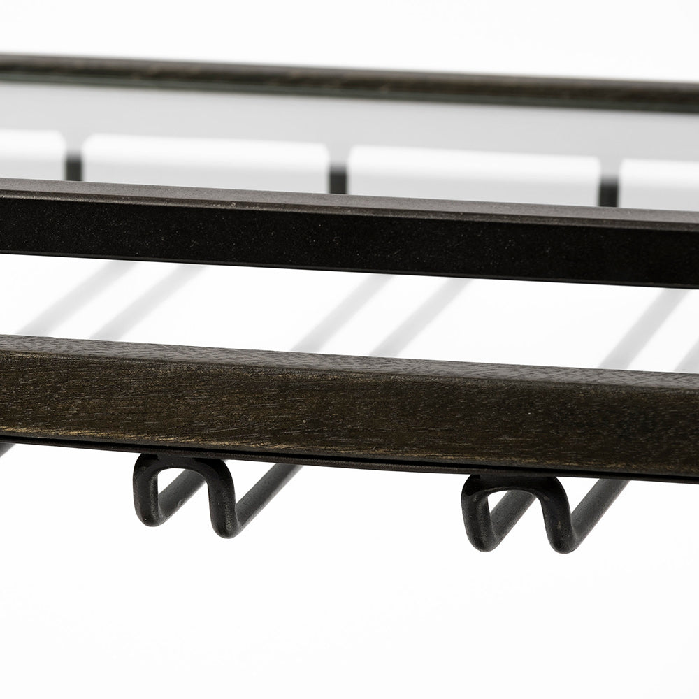 Mercana - Chriselle Black Metal And Glass Two Tier Bar Cart - 69086_CLOSEOUT view 10