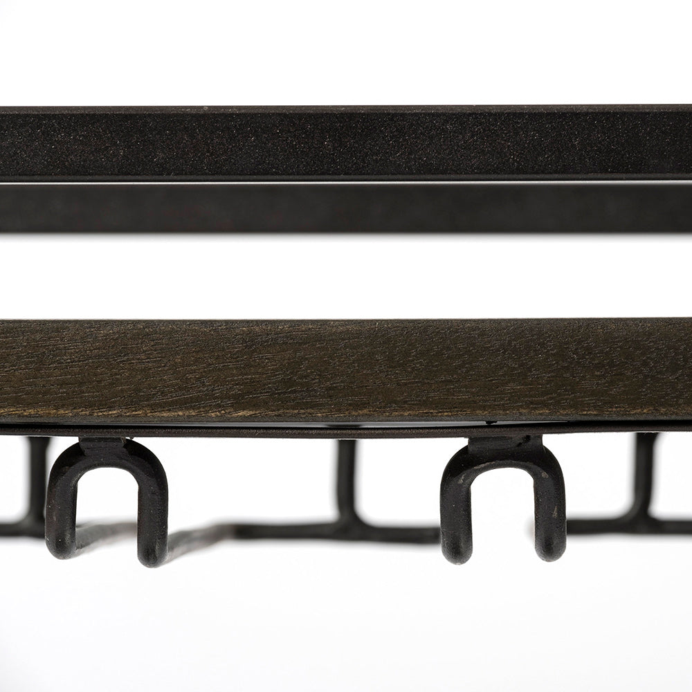 Mercana - Chriselle Black Metal And Glass Two Tier Bar Cart - 69086_CLOSEOUT view 11