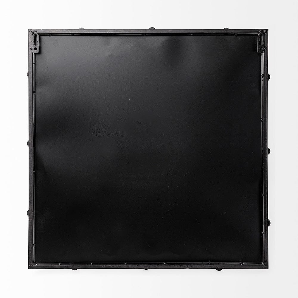 Mercana - Christa 22L x 22W Black Metal Mirrored Base Square Tray - 57238 view 9
