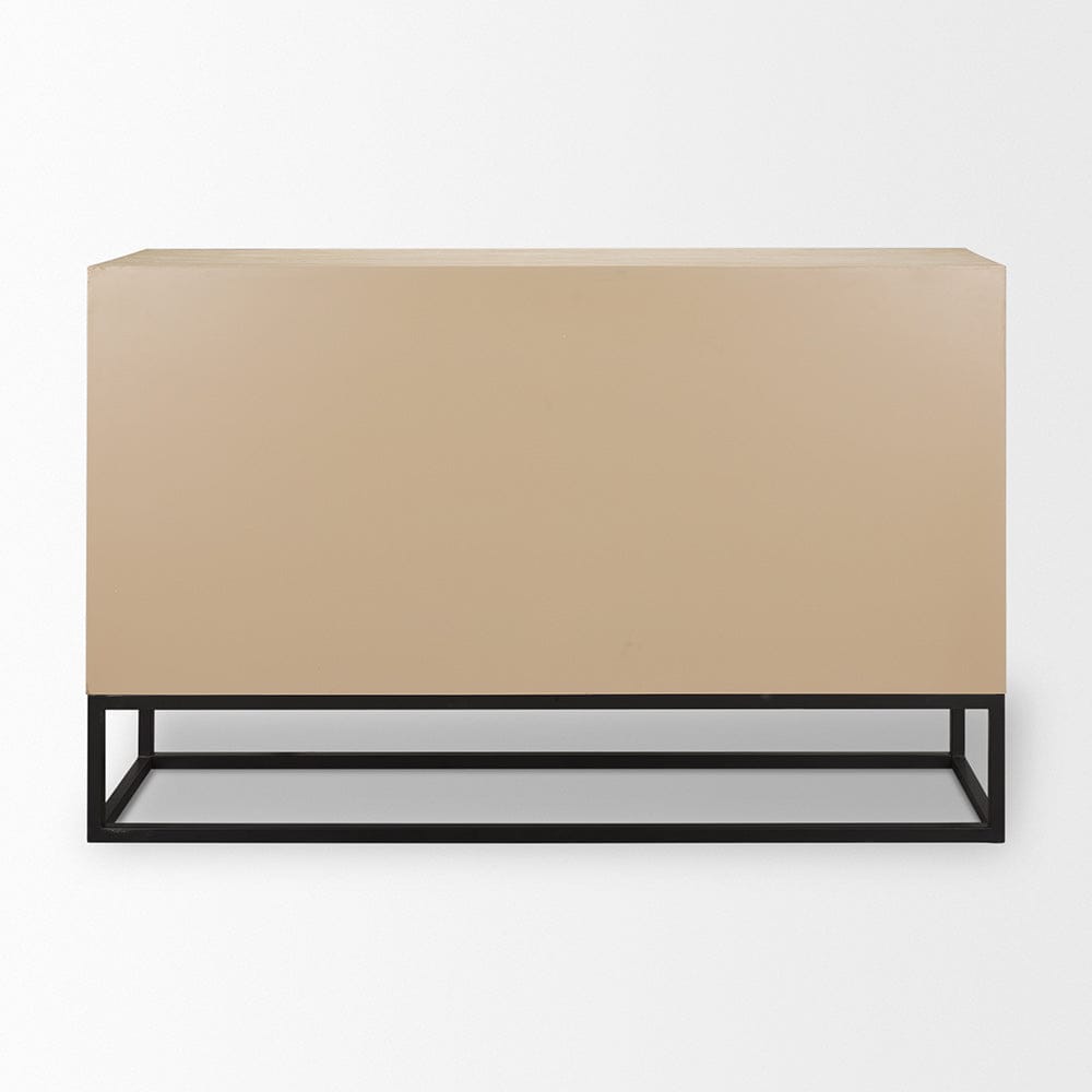 Mercana - Ciara 6 Drawer Beige Fir Veneer w/ Black Metal Sideboard - 70234 view 4