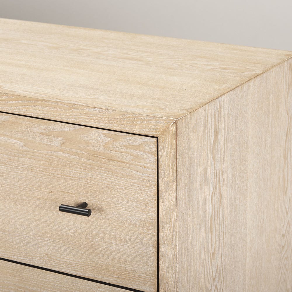 Mercana - Ciara 6 Drawer Beige Fir Veneer w/ Black Metal Sideboard - 70234 view 7