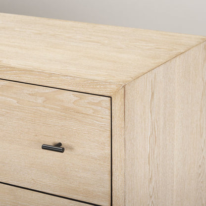 Mercana - Ciara 6 Drawer Beige Fir Veneer w/ Black Metal Sideboard - 70234 view 7