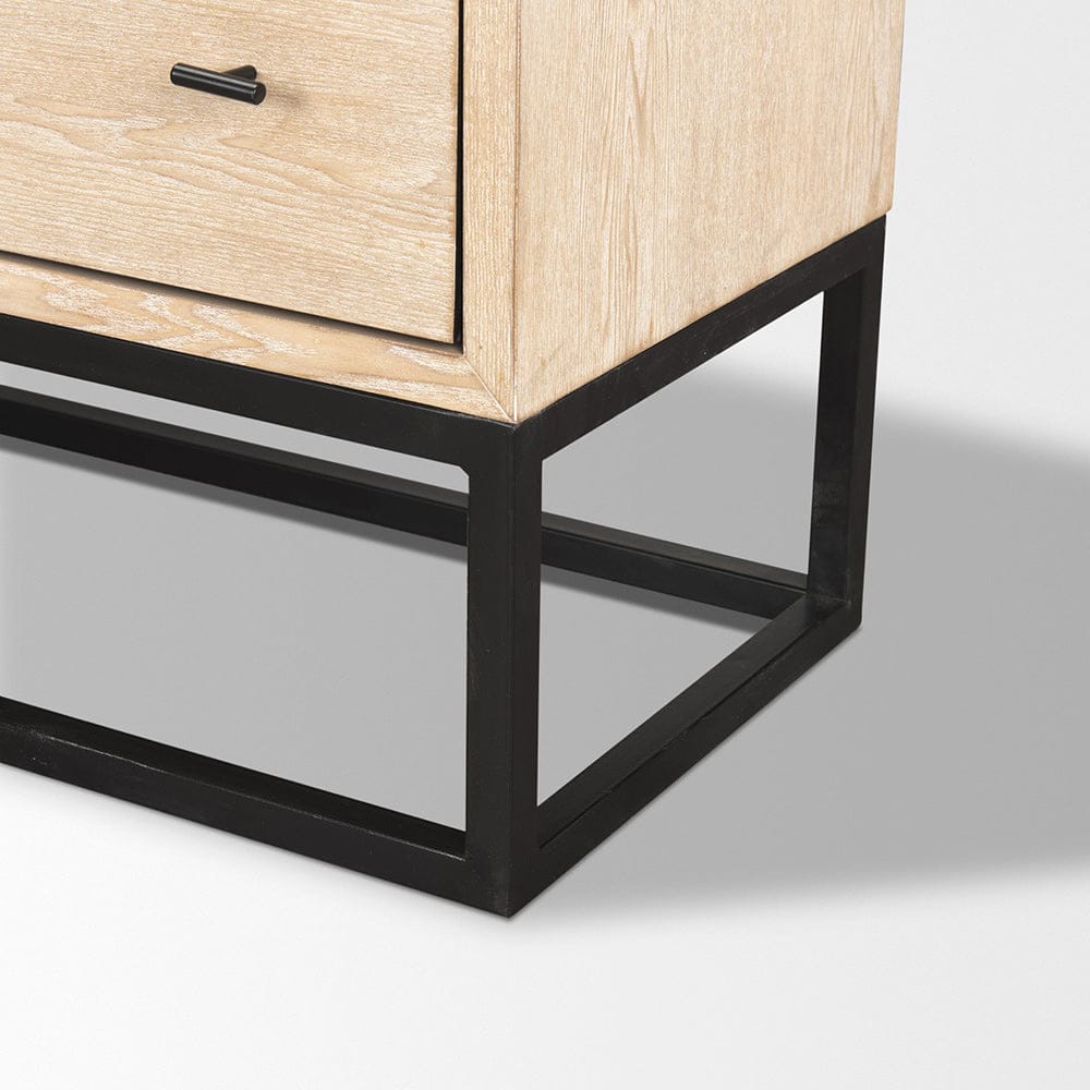Mercana - Ciara 6 Drawer Beige Fir Veneer w/ Black Metal Sideboard - 70234 view 10