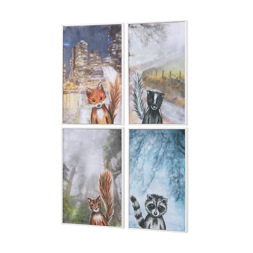 Mercana - City Fox by Mercana Studio a Hand Embelished Textured Framed Art Print - 14067 view 2