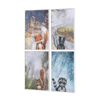 Mercana - City Fox by Mercana Studio a Hand Embelished Textured Framed Art Print - 14067 view 2