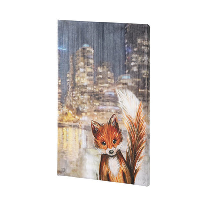 Mercana - City Fox by Mercana Studio a Hand Embellished Textured Canvas - 102027-L view 2