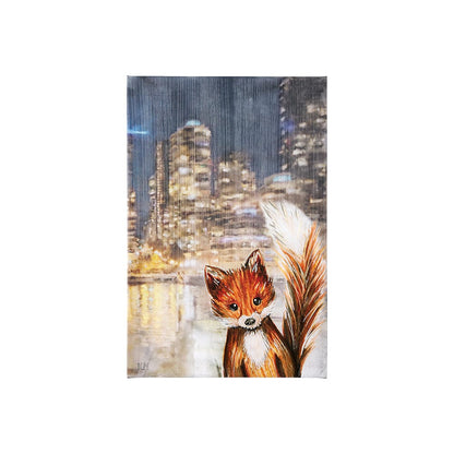 Mercana - City Fox by Mercana Studio a Hand Embellished Textured Canvas - 102027-S view 1